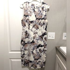 EUC Calvin Klein Printed Sheath Dress
